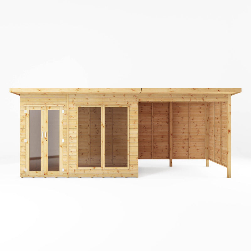 Adley 18' x 6' Honeybourne Summer House Plus Patio Area | Sheds.co.uk