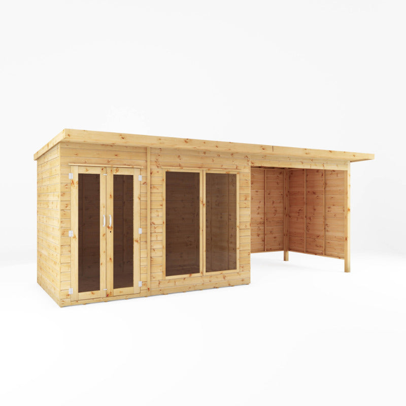 Adley 18' x 6' Honeybourne Summer House Plus Patio Area | Sheds.co.uk