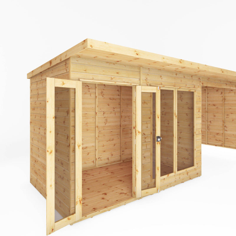 Adley 18' x 6' Honeybourne Summer House Plus Patio Area | Sheds.co.uk