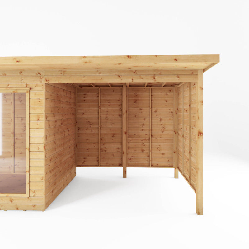 Adley 18' x 6' Honeybourne Summer House Plus Patio Area | Sheds.co.uk