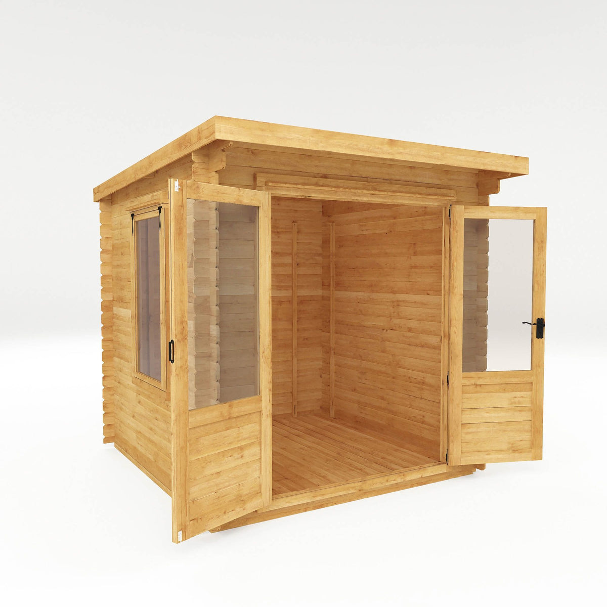 Adley 2.4m x 2.4m Hereford Log Cabin - 19mm | Sheds.co.uk