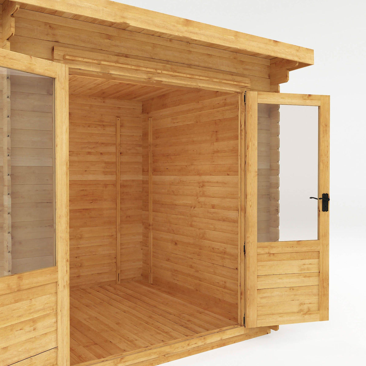 Adley 2.4m x 2.4m Hereford Log Cabin - 19mm | Sheds.co.uk