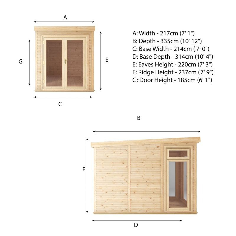 Adley 2m x 3m Insulated Garden Room - DIY Kit