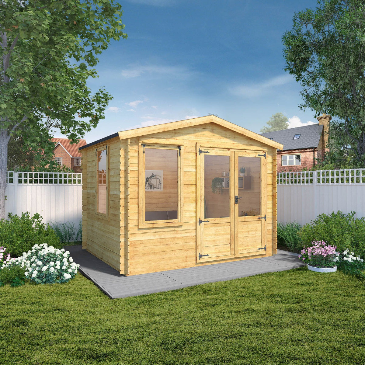 3.3m x 2.6m Newhaven Log Cabin 19mm