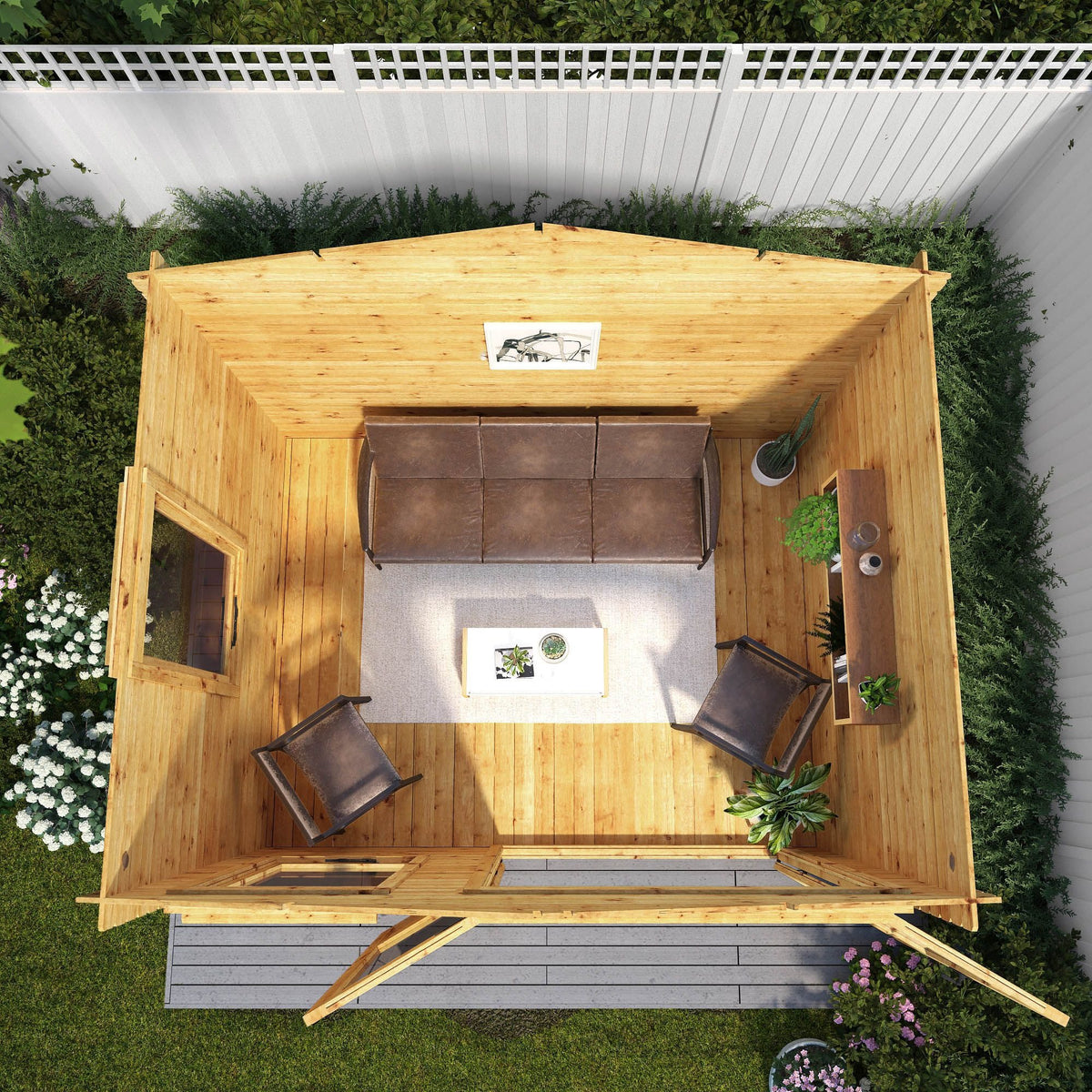Adley 3.3m x 2.6m Newhaven Log Cabin - 19mm | Sheds.co.uk