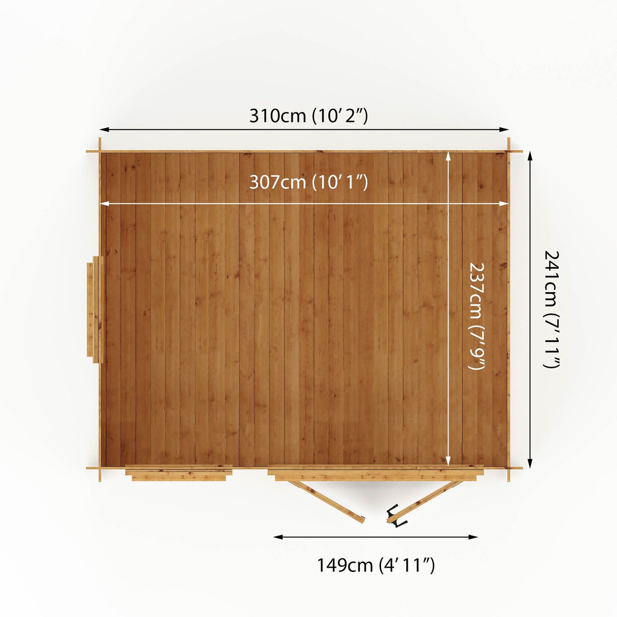 Adley 3.3m x 2.6m Newhaven Log Cabin - 19mm | Sheds.co.uk