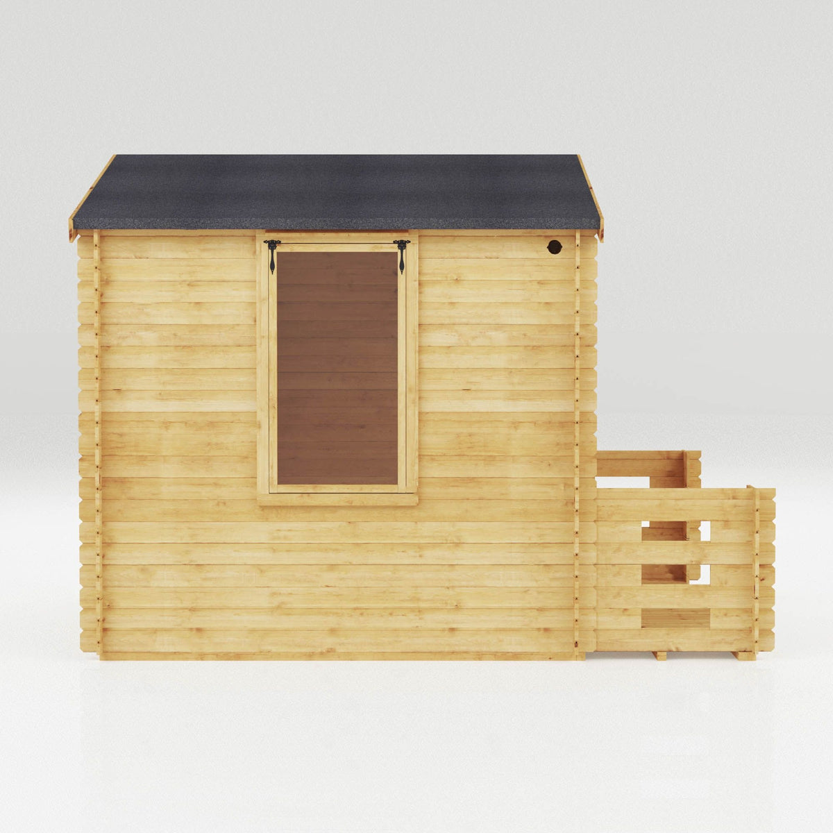 Adley 3.3m x 3.4m Newhaven Log Cabin with Veranda - 19mm | Sheds.co.uk
