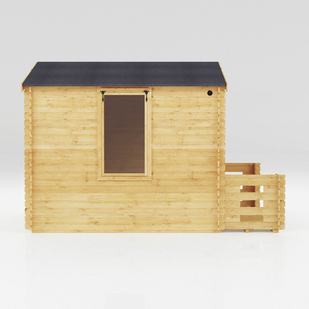 Adley 3.3m x 3.7m Newhaven Log Cabin with Veranda - 19mm | Sheds.co.uk
