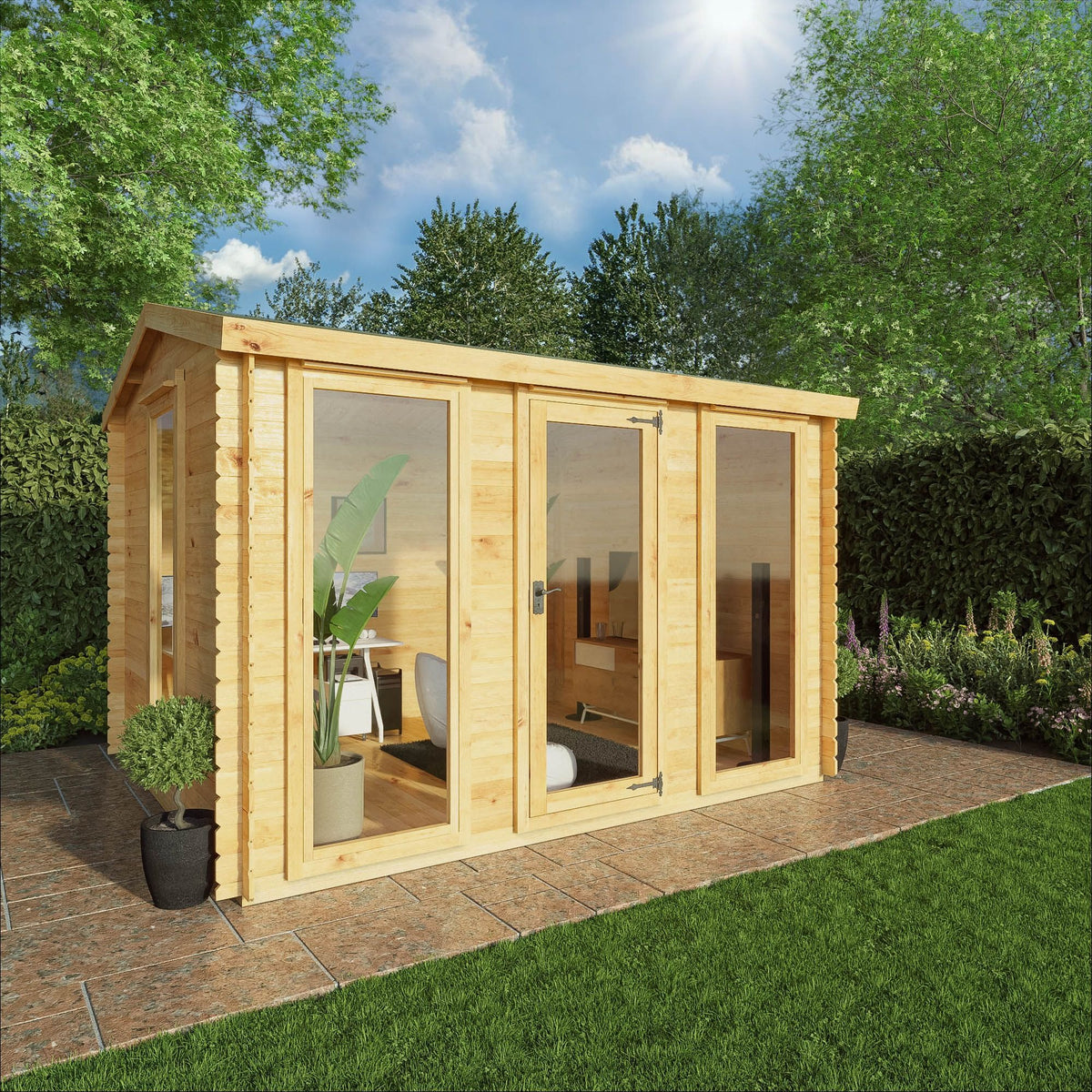 3.5m x 3m Dorset Log Cabin 19mm
