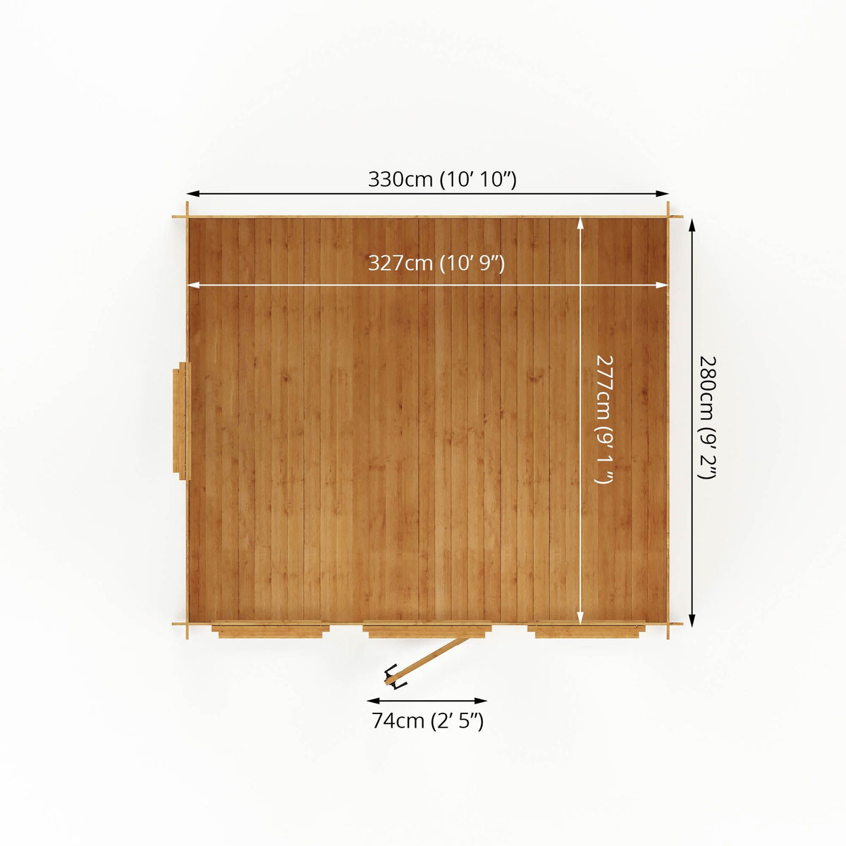 Adley 3.5m x 3m Dorset Log Cabin - 19mm | Sheds.co.uk