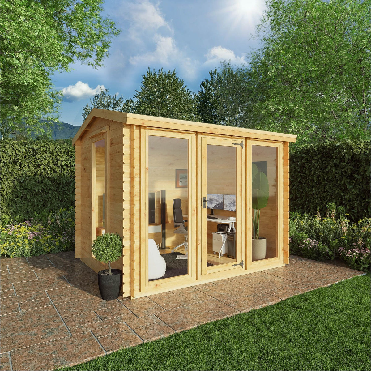 3m x 2.5m Dorset Log Cabin 19mm