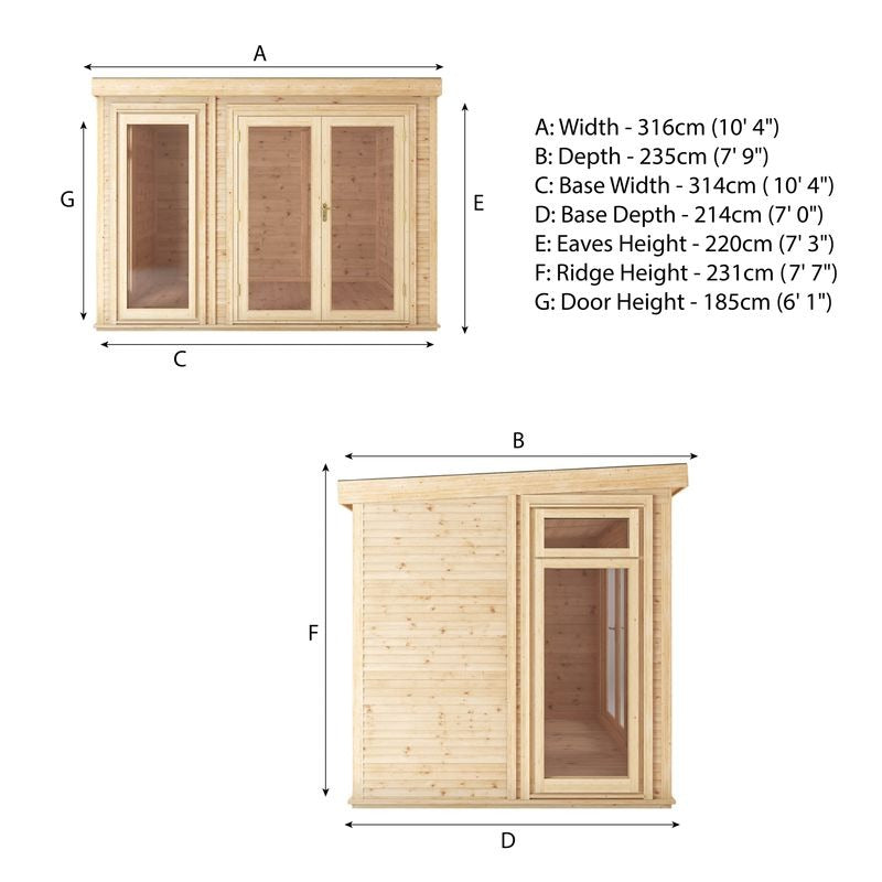Adley 3m x 2m Insulated Garden Room - DIY Kit | Sheds.co.uk