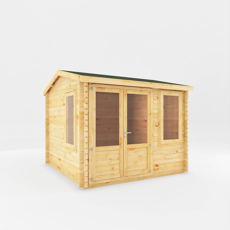 Adley 3m x 3m Delta Home Office Log Cabin - 28mm | Sheds.co.uk