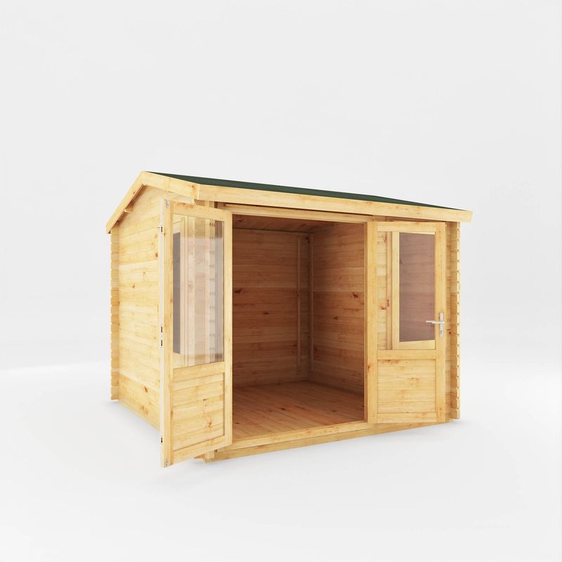 Adley 3m x 3m Delta Home Office Log Cabin - 28mm | Sheds.co.uk