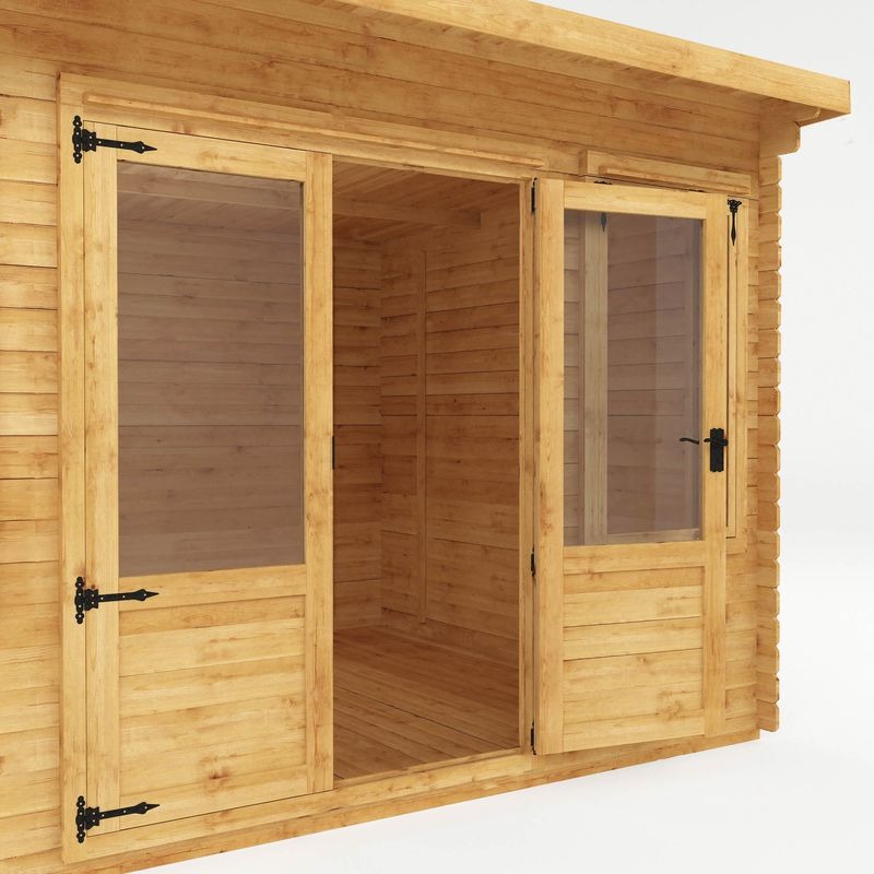 Adley 3m x 3m Hereford Log Cabin - 19mm | Sheds.co.uk
