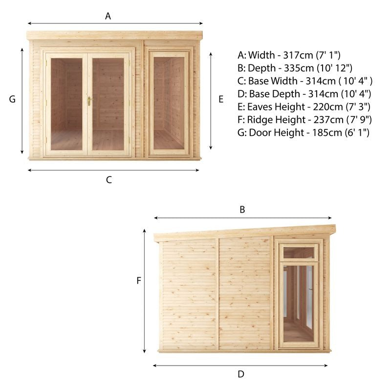 Adley 3m x 3m Insulated Garden Room - DIY Kit | Sheds.co.uk