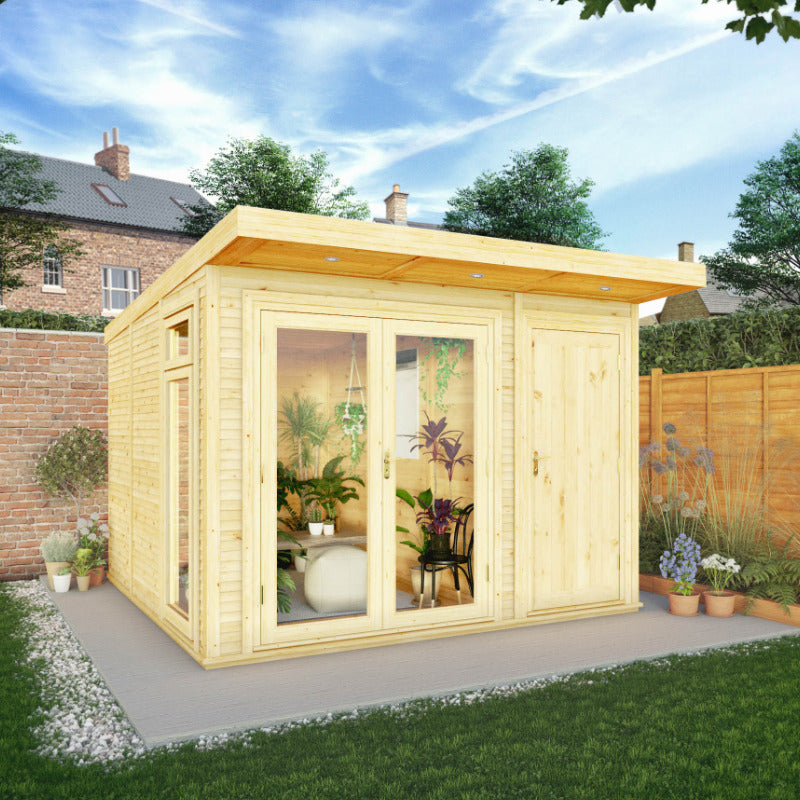 Adley 3m x 3m Insulated Garden Room With Side Shed | Sheds.co.uk
