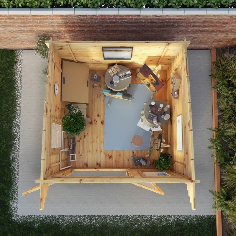 Adley 3m x 3m Taunton Log Cabin - 44mm | Sheds.co.uk