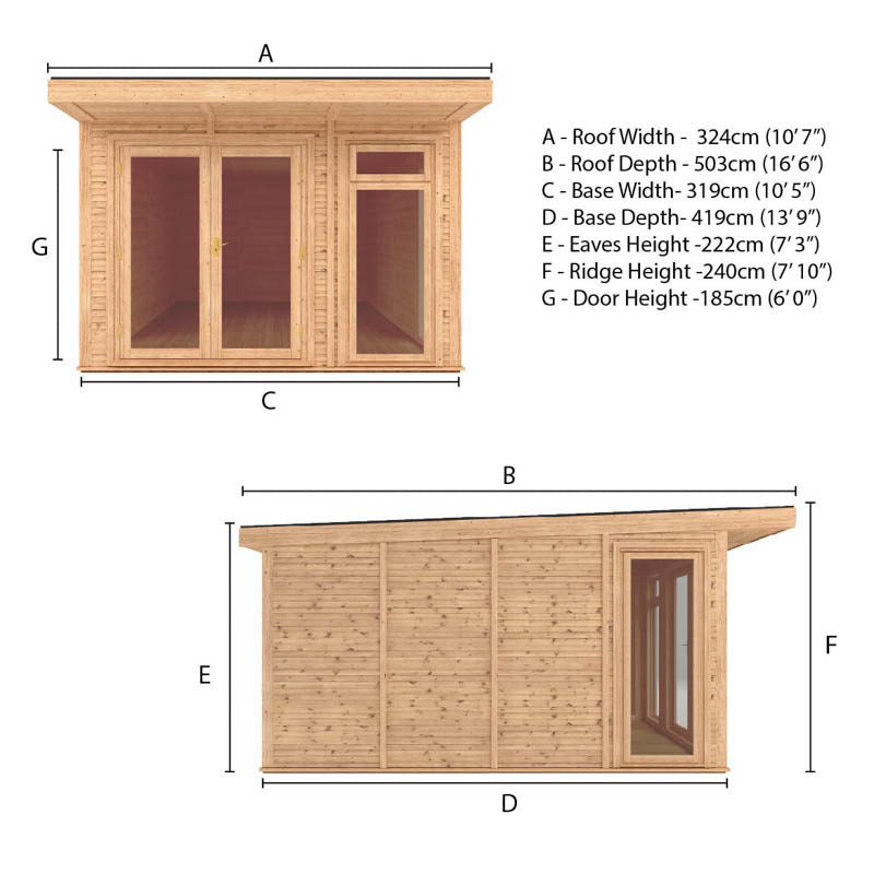 Adley 3m x 4m Alveston Insulated Garden Room