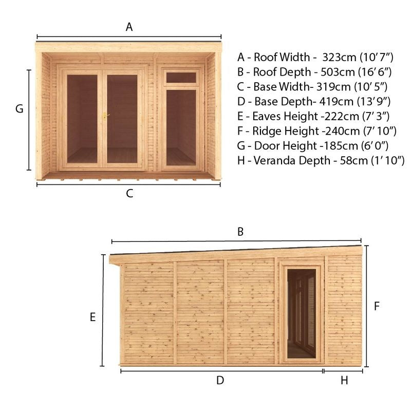 Adley 3m x 4m Drayton Insulated Garden Room