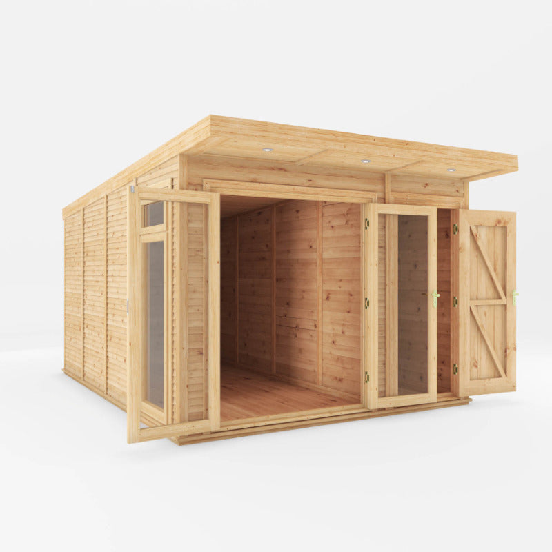 Adley 3m x 4m Insulated Garden Room With Side Shed | Sheds.co.uk