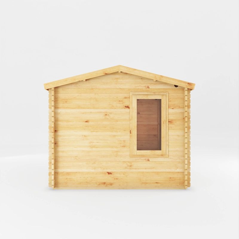 Adley 4.1m x 3m Delta Home Office Log Cabin With Side Shed - 28mm | Sheds.co.uk
