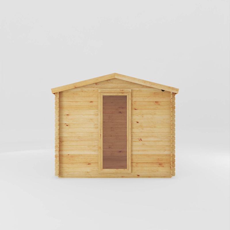 Adley 4.6m x 3m Dorset Log Cabin With Side Shed - 19mm | Sheds.co.uk