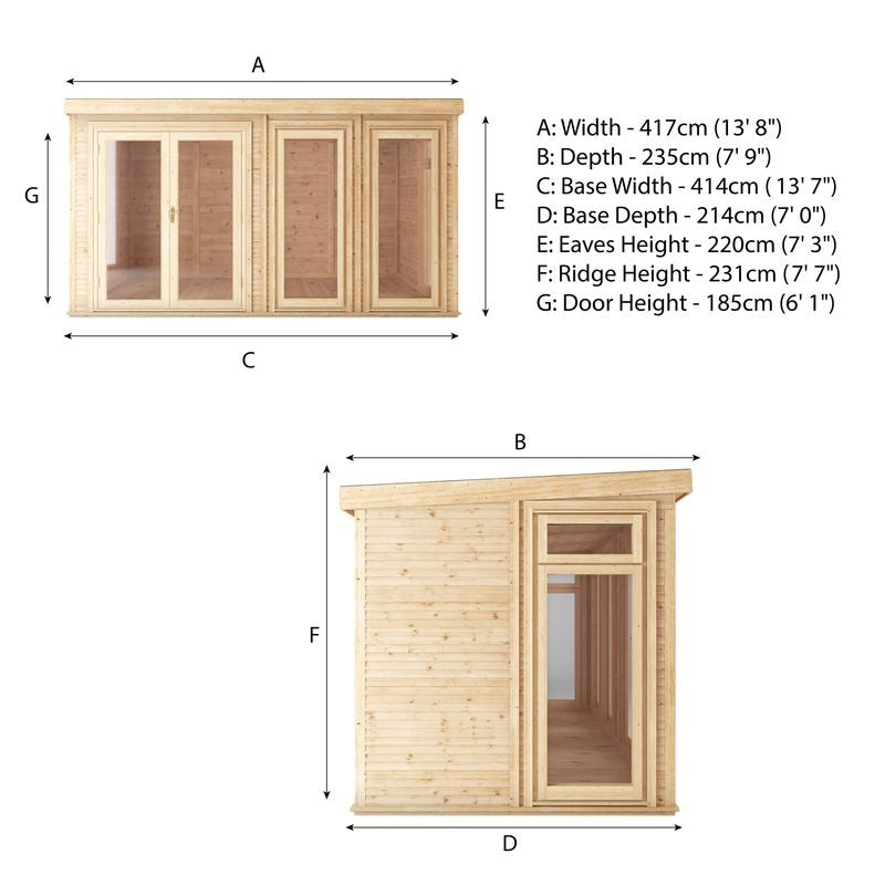 Adley 4m x 2m Insulated Garden Room - DIY Kit | Sheds.co.uk