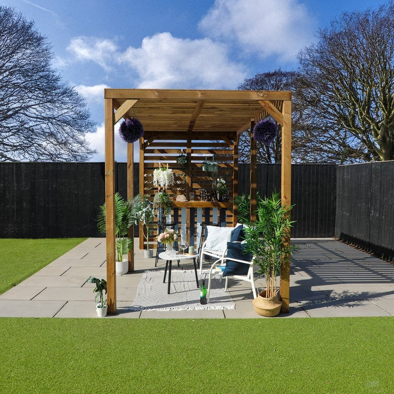 Adley 4m x 2m Modern Wooden Pergola | Sheds.co.uk