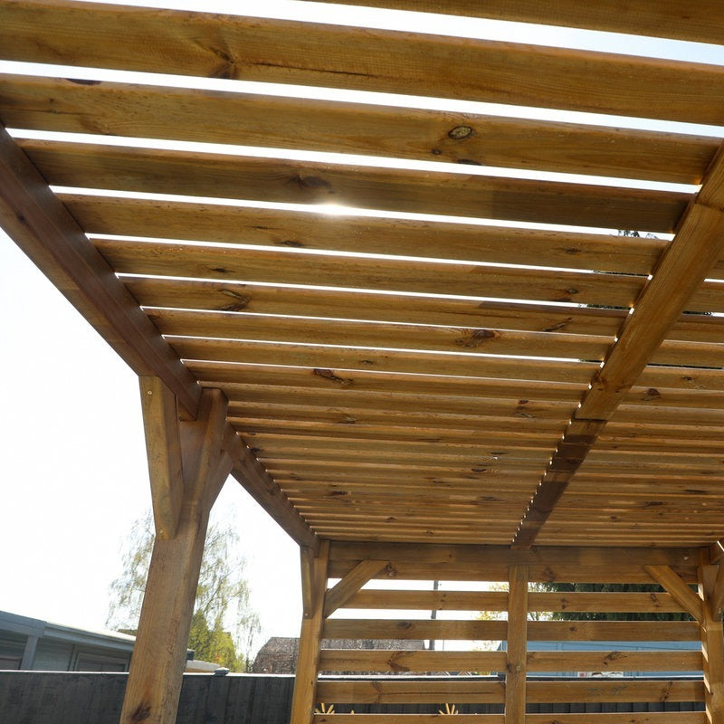 Adley 4m x 2m Modern Wooden Pergola | Sheds.co.uk