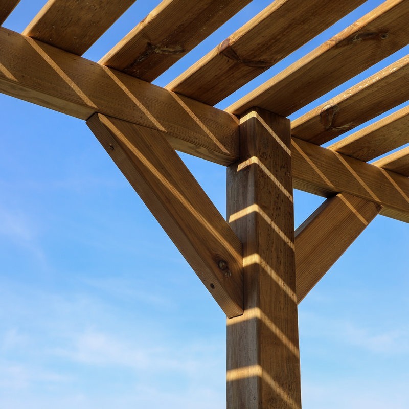 Adley 4m x 2m Modern Wooden Pergola | Sheds.co.uk