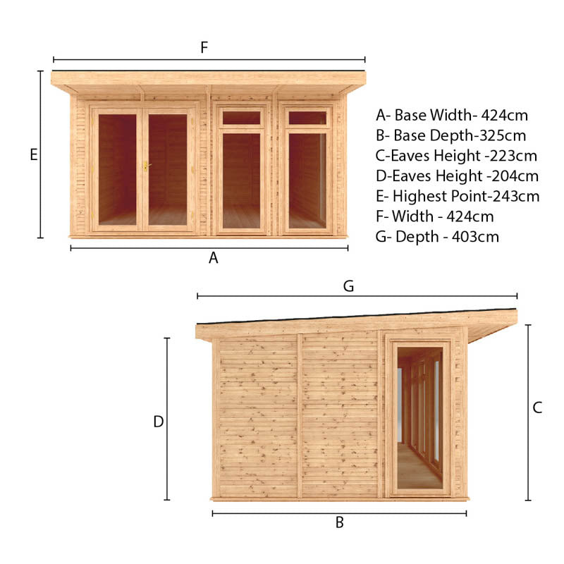 Adley 4m x 3m Alveston Insulated Garden Room | Sheds.co.uk