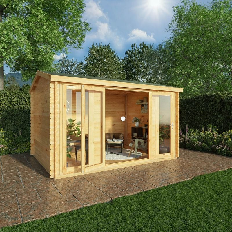 Adley 4m x 3m Bravo Home Office Log Cabin - 28mm | Sheds.co.uk