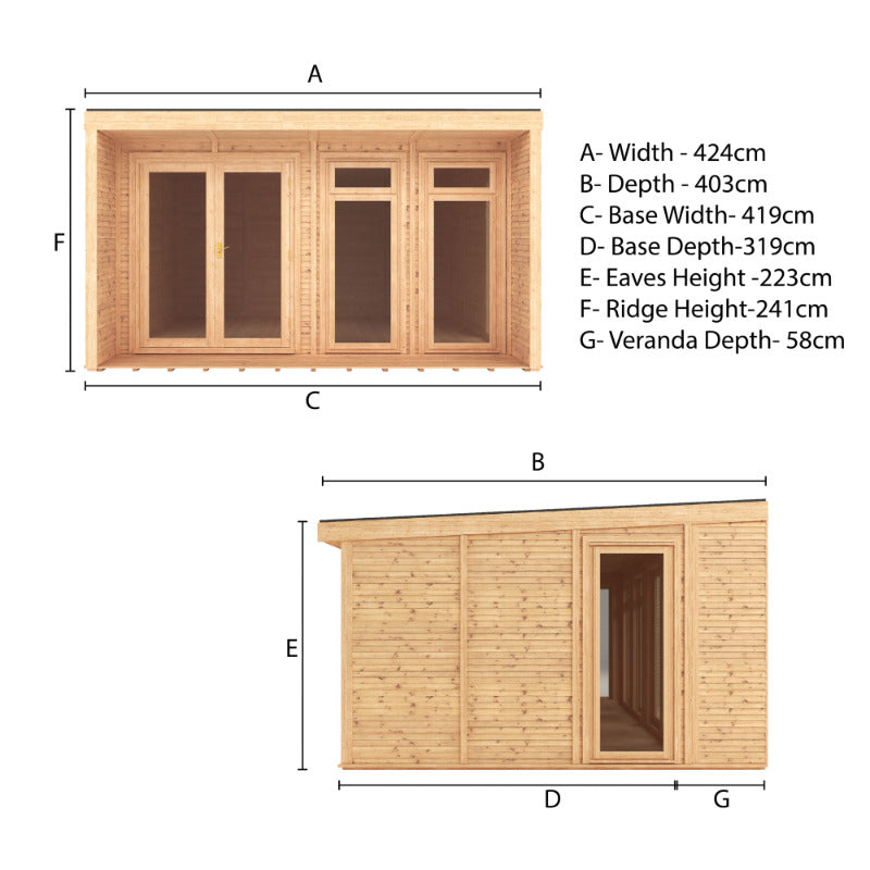 Adley 4m x 3m Drayton Insulated Garden Room