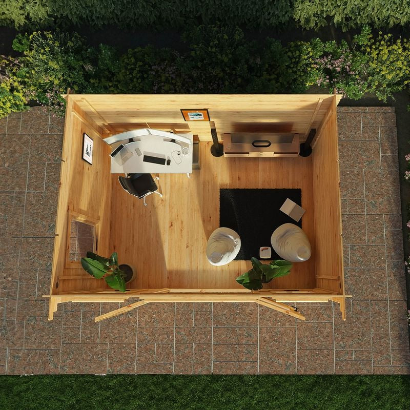 Adley 4m x 3m Hereford Log Cabin - 19mm | Sheds.co.uk