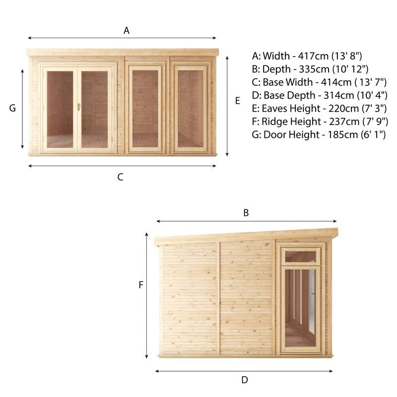 Adley 4m x 3m Insulated Garden Room - DIY Kit | Sheds.co.uk