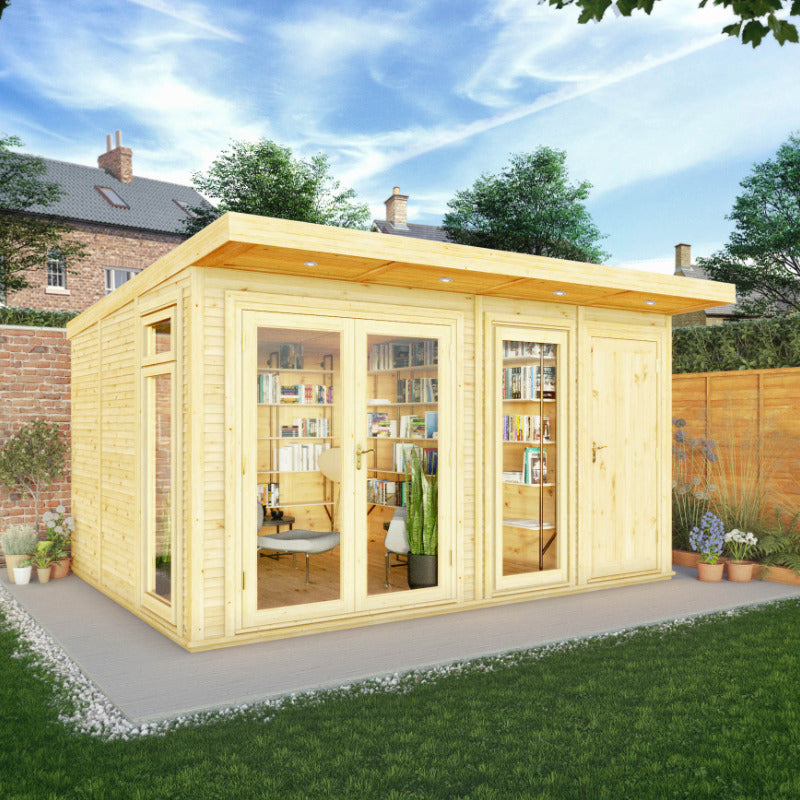 Adley 4m x 3m Insulated Garden Room With Side Shed | Sheds.co.uk