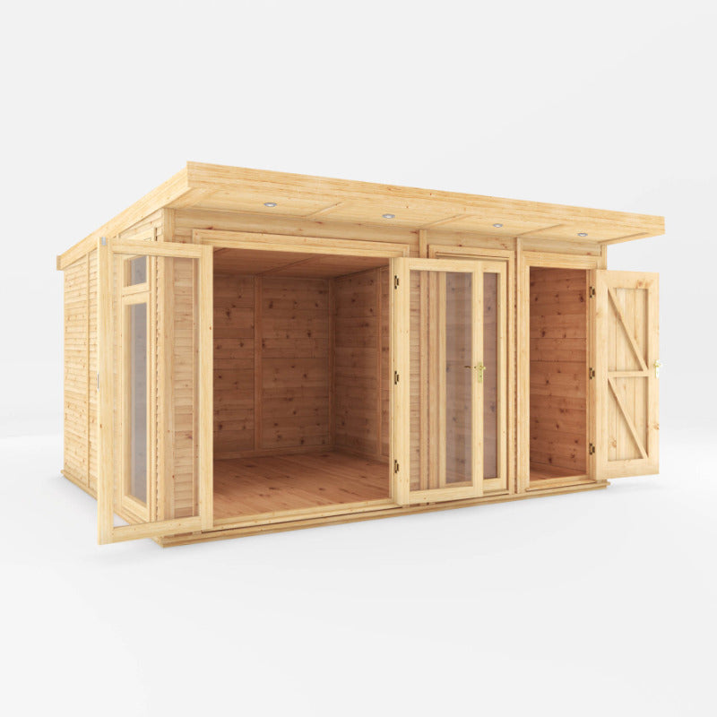 Adley 4m x 3m Insulated Garden Room With Side Shed | Sheds.co.uk