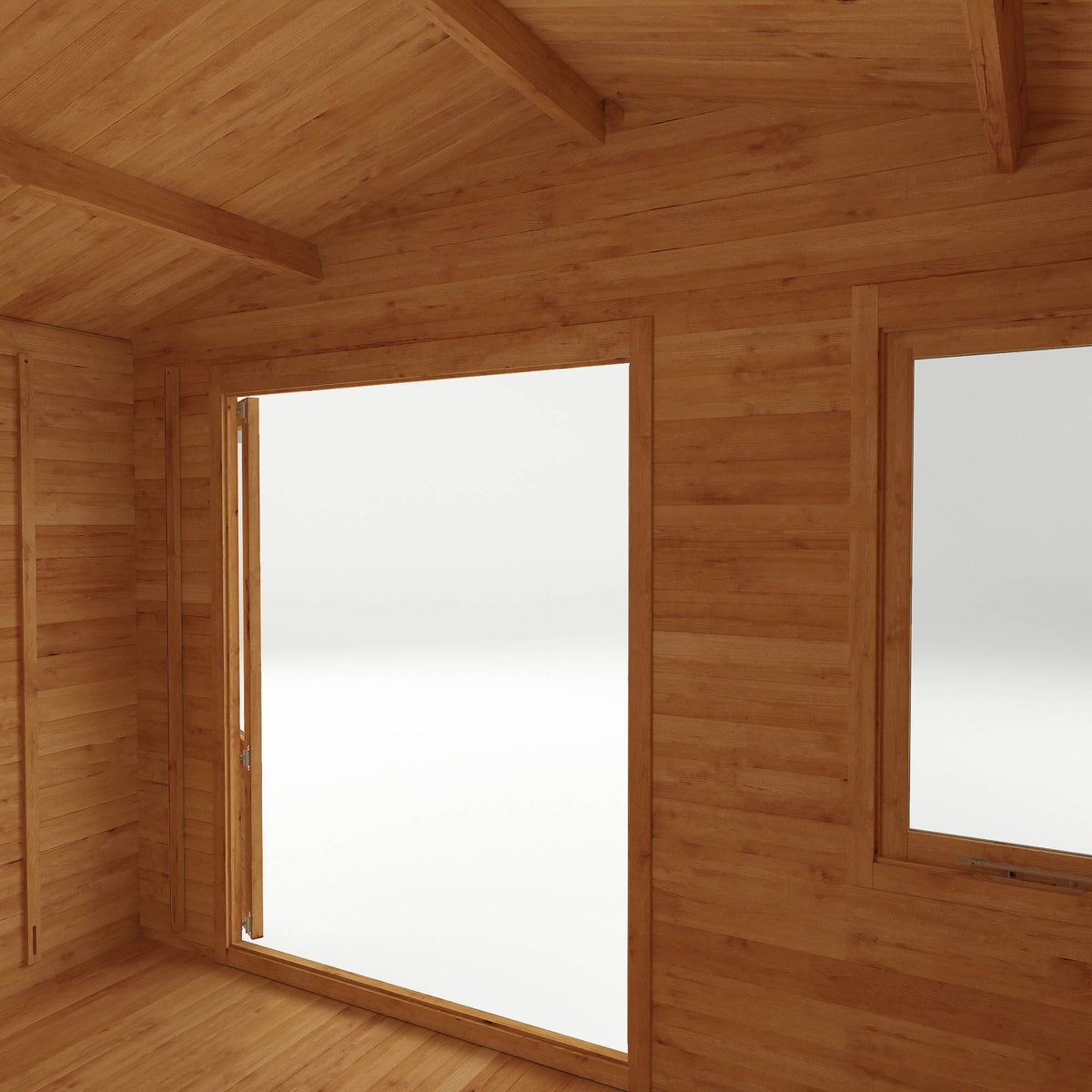 Adley 4m x 3m Lincoln Log Cabin - 28mm | Sheds.co.uk