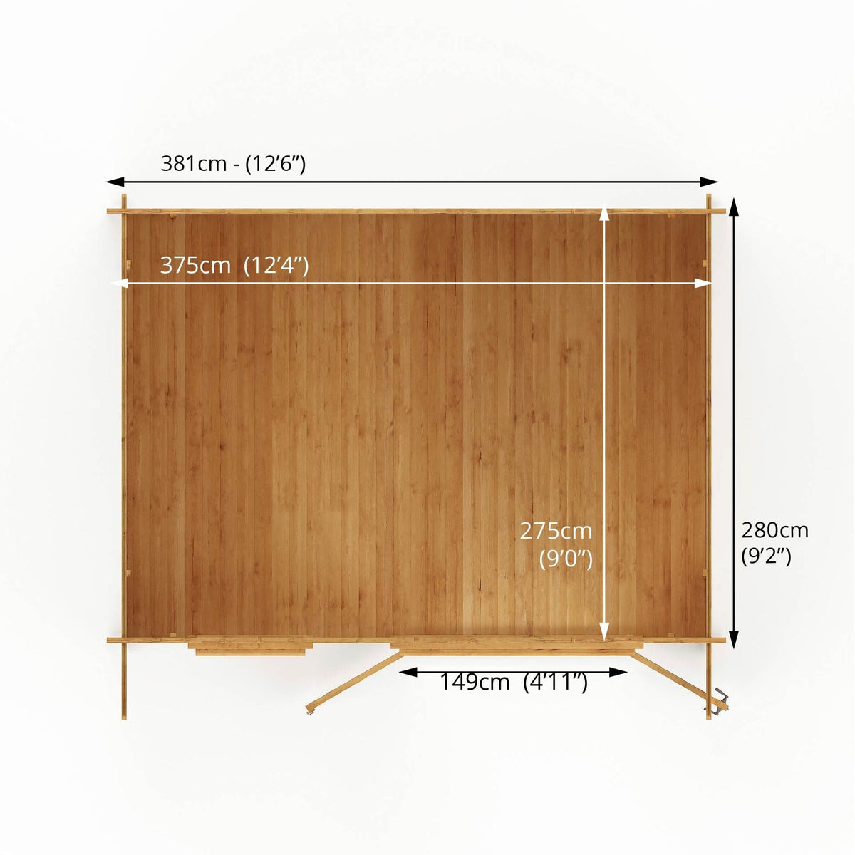Adley 4m x 3m Lincoln Log Cabin - 28mm | Sheds.co.uk
