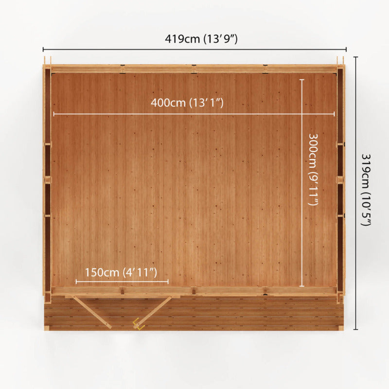Adley 4m x 3m Luddington Insulated Garden Room | Sheds.co.uk