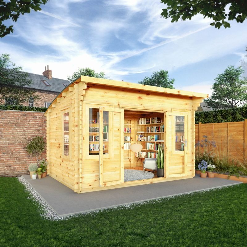 Adley 4m x 3m Taunton Log Cabin - 44mm | Sheds.co.uk
