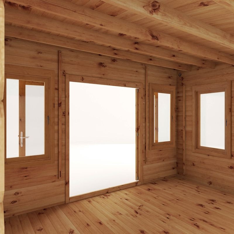 Adley 4m x 3m Taunton Log Cabin - 44mm | Sheds.co.uk