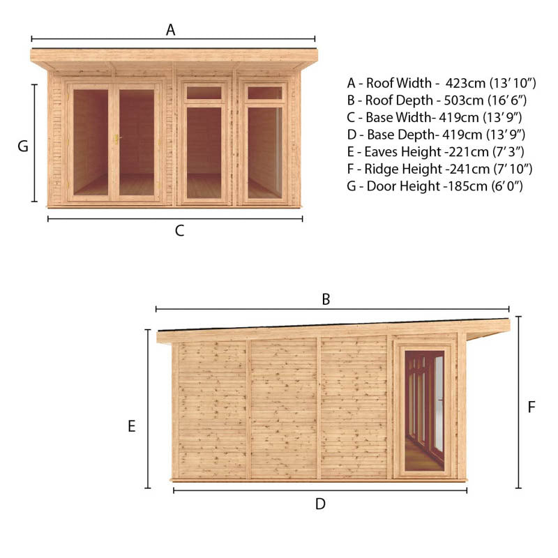 Adley 4m x 4m Alveston Insulated Garden Room