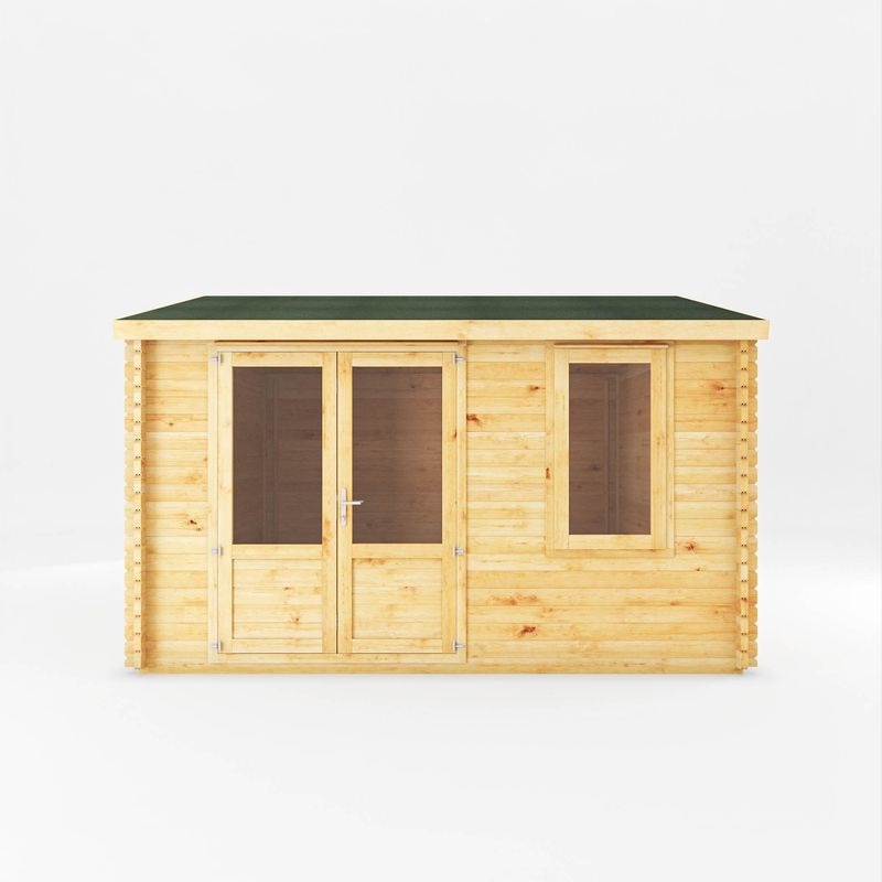 Adley 4m x 4m Delta Home Office Log Cabin - 28mm | Sheds.co.uk