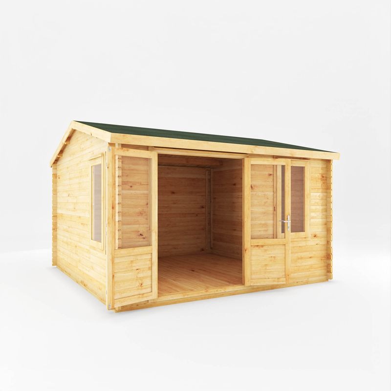 Adley 4m x 4m Delta Home Office Log Cabin - 44mm | Sheds.co.uk