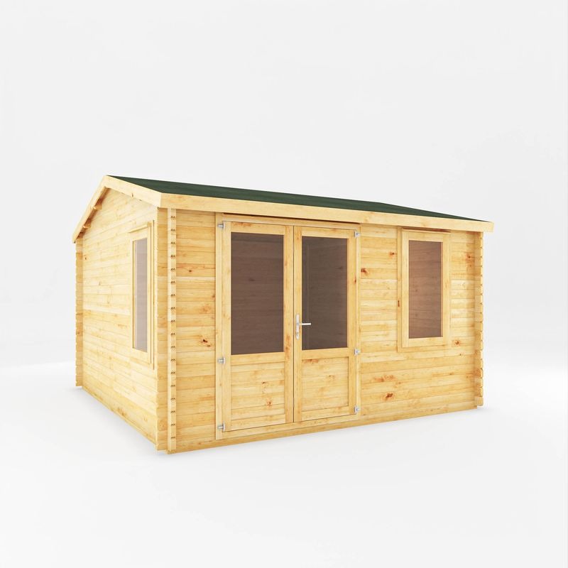 Adley 4m x 4m Delta Home Office Log Cabin - 44mm | Sheds.co.uk