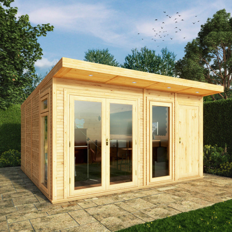 Adley 4m x 4m Insulated Garden Room With Side Shed | Sheds.co.uk