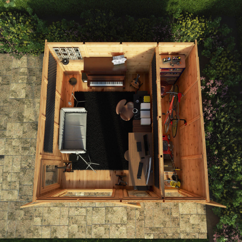Adley 4m x 4m Insulated Garden Room With Side Shed | Sheds.co.uk