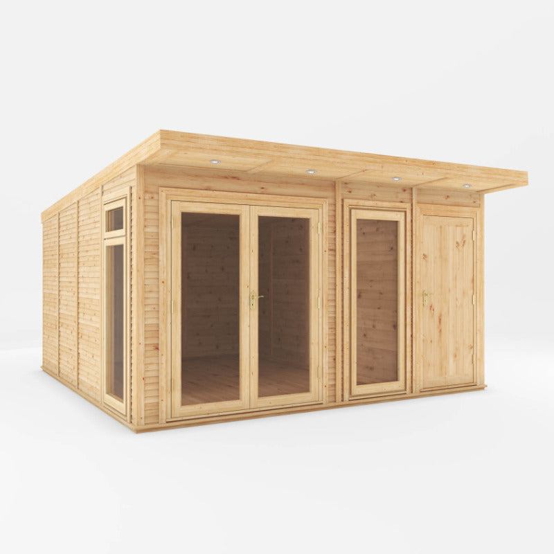 Adley 4m x 4m Insulated Garden Room With Side Shed | Sheds.co.uk